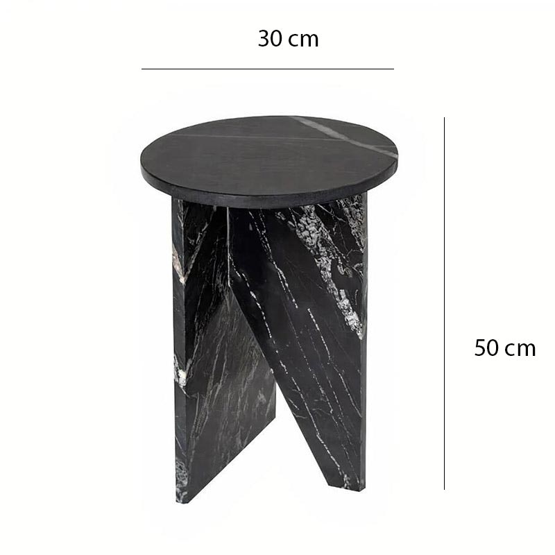 طاولة جانبية بتصميم رخامي بسيط