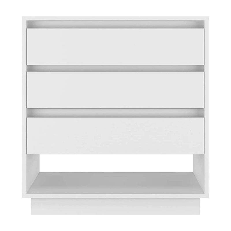 خزانة أدراج بيضاء بتصميم بسيط