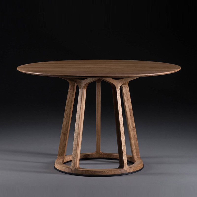 تسوق الان طاولة طعام تصميم دائري خشبي اونلاين | بيوت