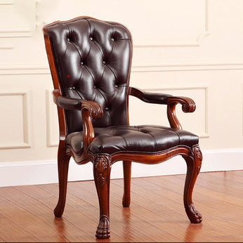 تصفح الان كرسي مكتب ملكي من الخشب والجلد اونلاين | بيوت