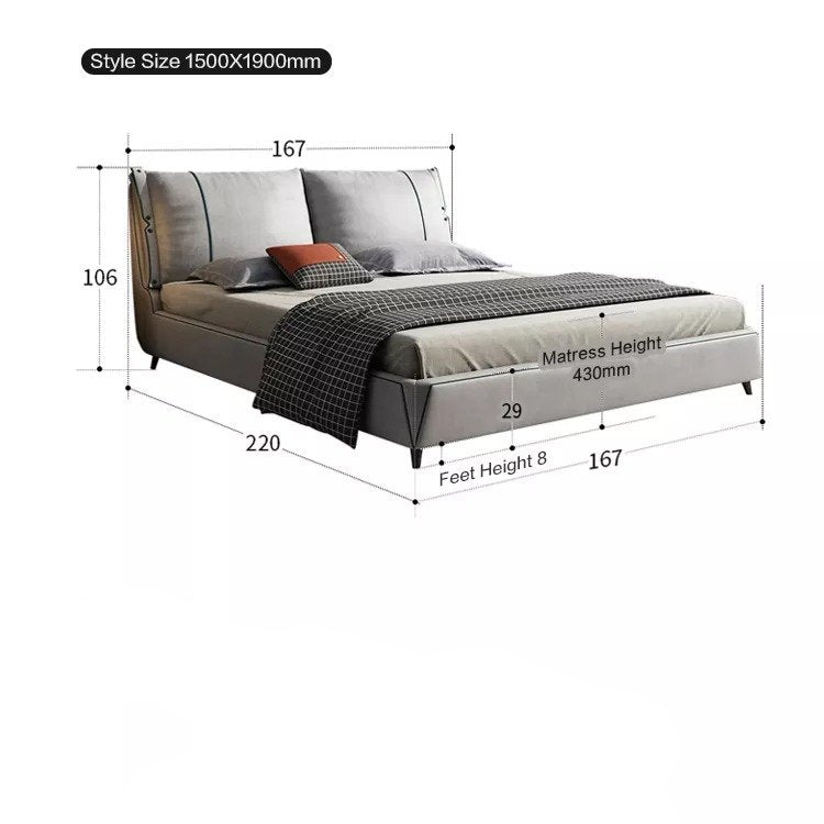 تصفح الان سرير نوم تصميم جلدي فاخر وبسيط اونلاين | بيوت