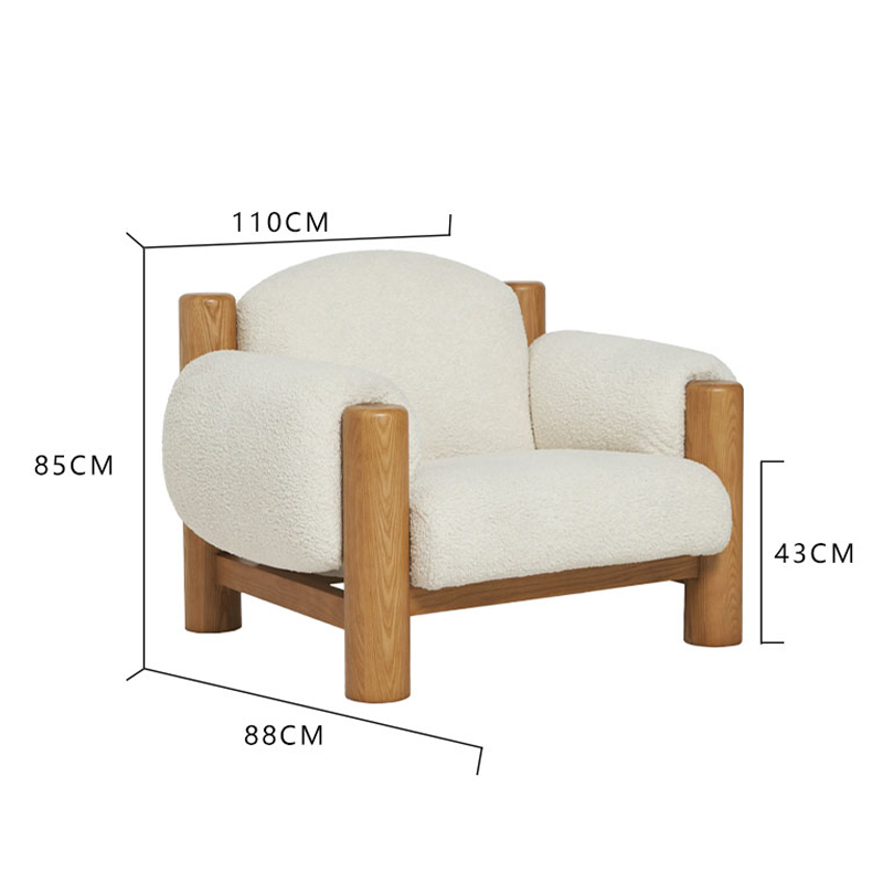اشتري الان كرسي مفرد من الصوف و الخشب اونلاين من موقع | بيوت
