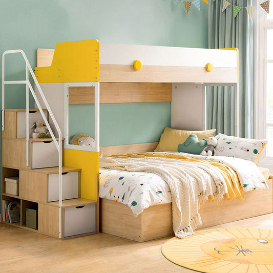 اشتري الان سرير اطفال طابقين مع درج ووحدات تخزين | بيوت