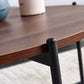 طاولة مستديره بارجل معدنية و سطح خشب