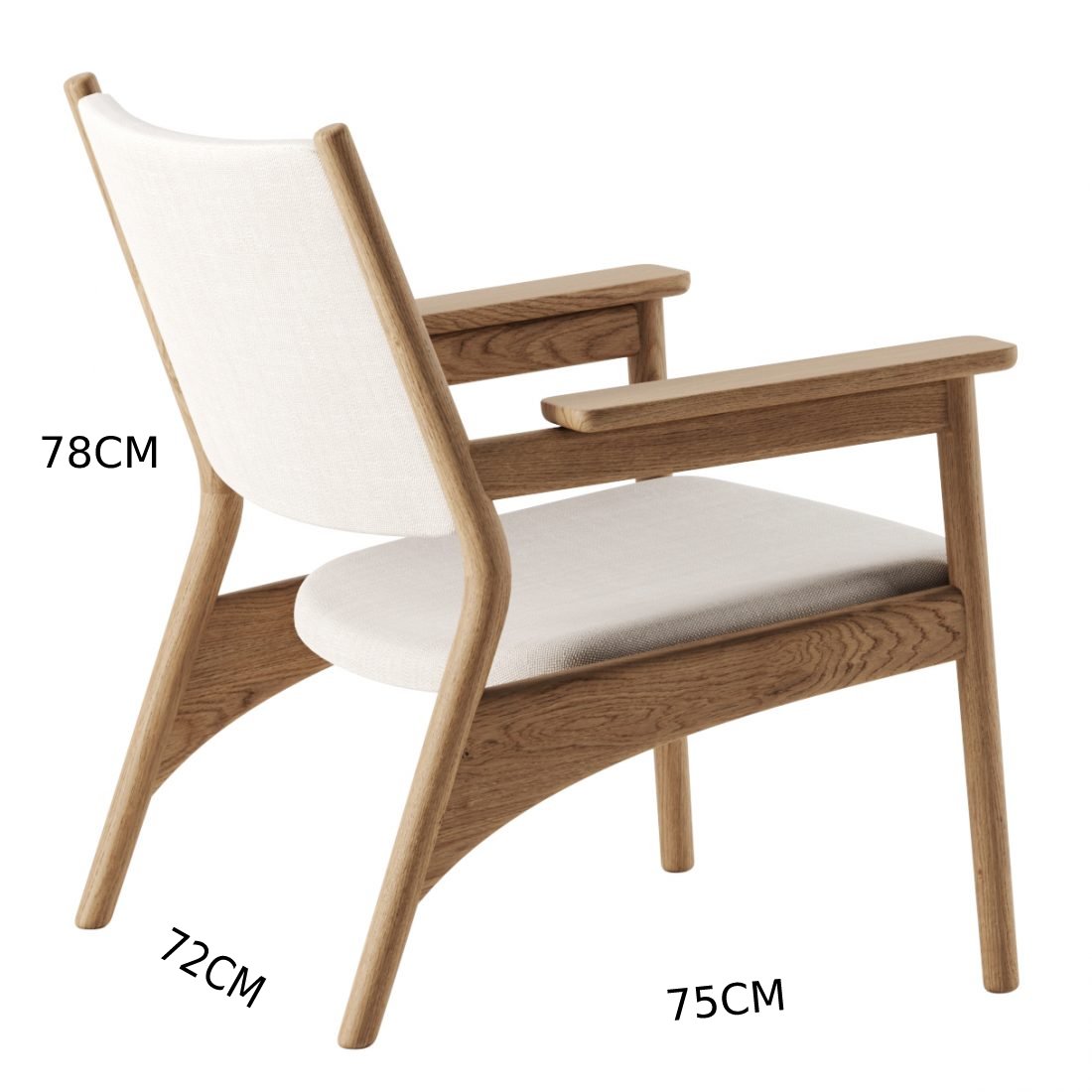 اشتري الان كرسي خشب زان طبيعي تصميم بسيط اونلاين | بيوت