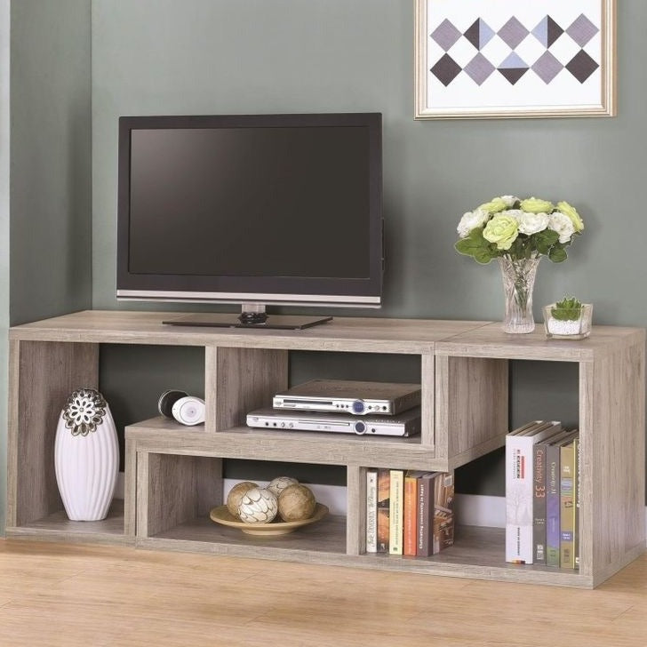 طاولة تلفاز متعددة التشكيل بما يتناسب مع المساحة و الأفكار