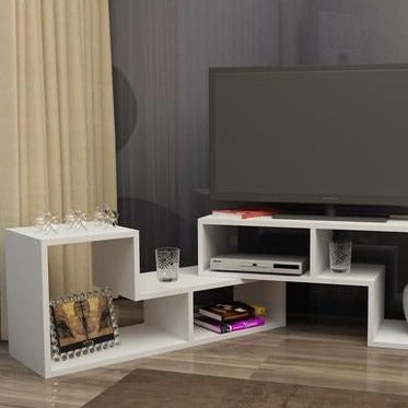 طاولة تلفاز متعددة التشكيل بما يتناسب مع المساحة و الأفكار