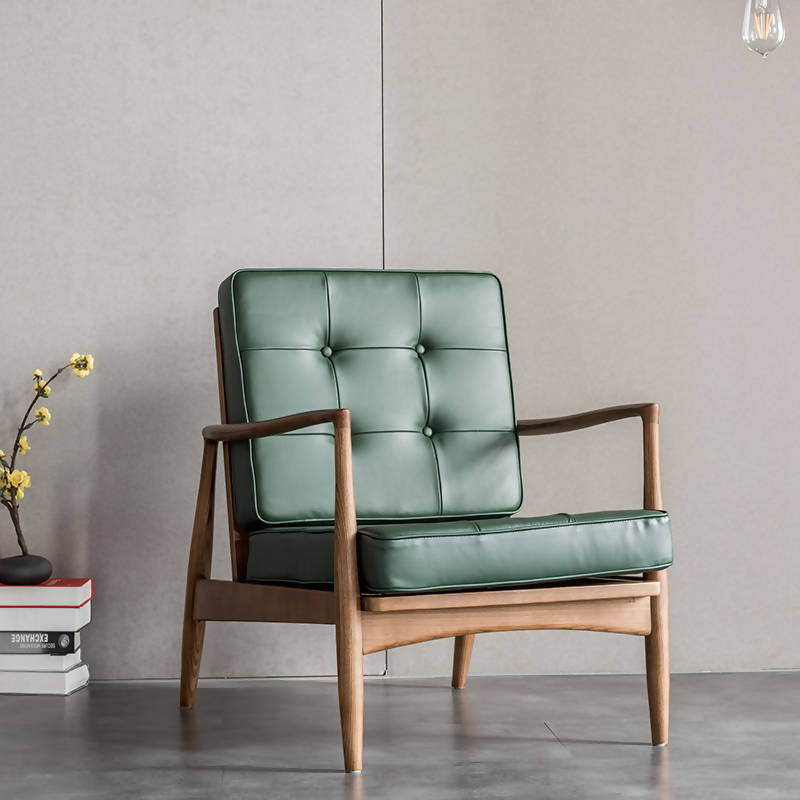 اشتري الان كرسي جلد مفرد تصميم انيق بلونين مميزين | بيوت